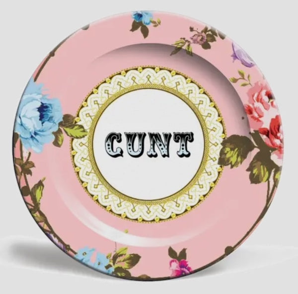 "C U Next Tuesday” 6” ceramic plate