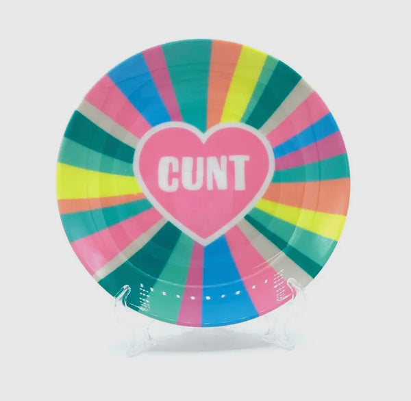 "C*nt"  6” ceramic plate