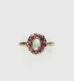 14k Yellow Gold Mini Looking Glass Ring, size 5.5