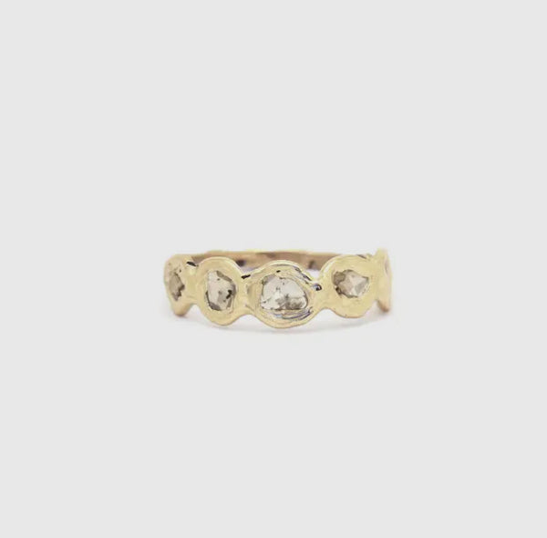14k Yellow Gold Mirage Path Ring, size 6