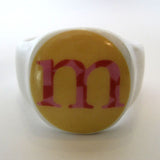 Alphabet Ceramic Napkin Rings
