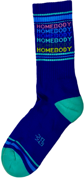 Socks: HOMEBODY  blue rainbow