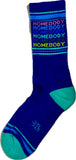 Socks: HOMEBODY  blue rainbow